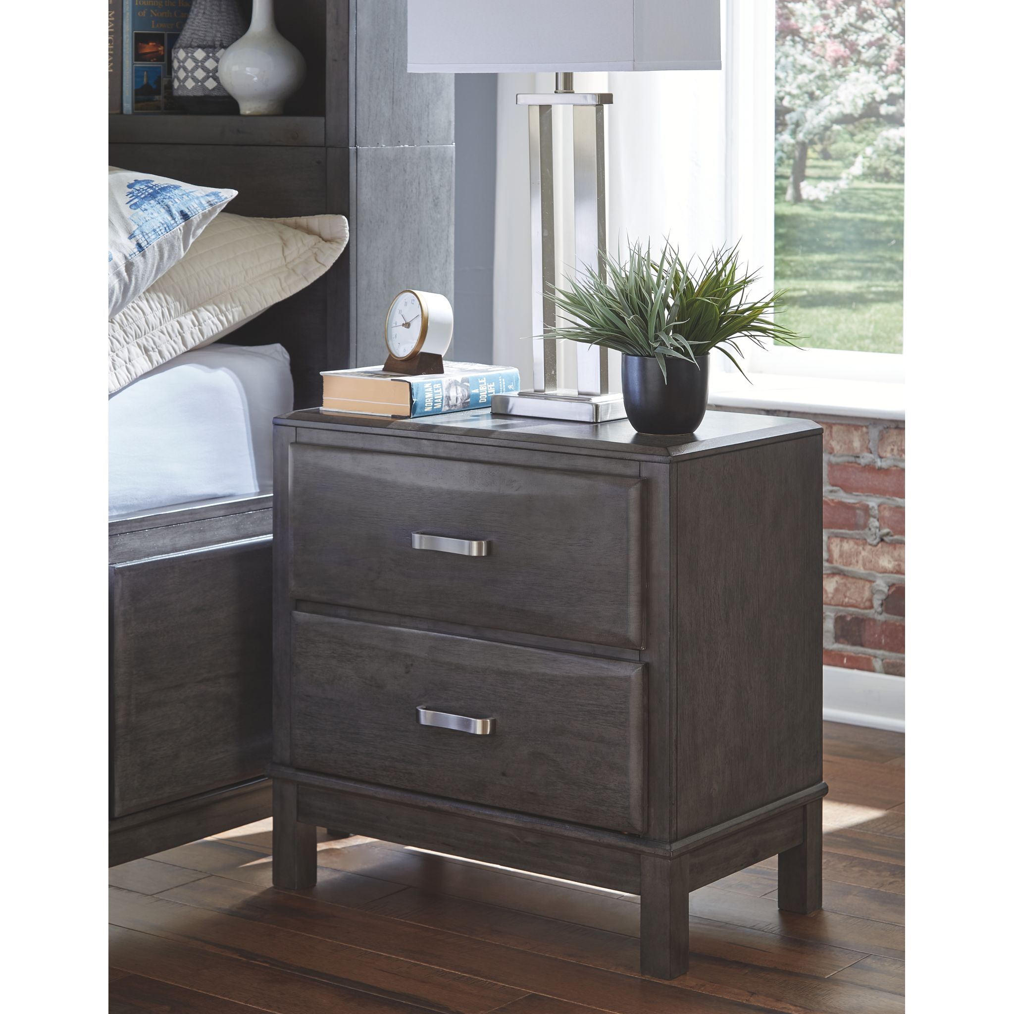 Caitbrook Two Drawer Nightstand - Gallery Image 1