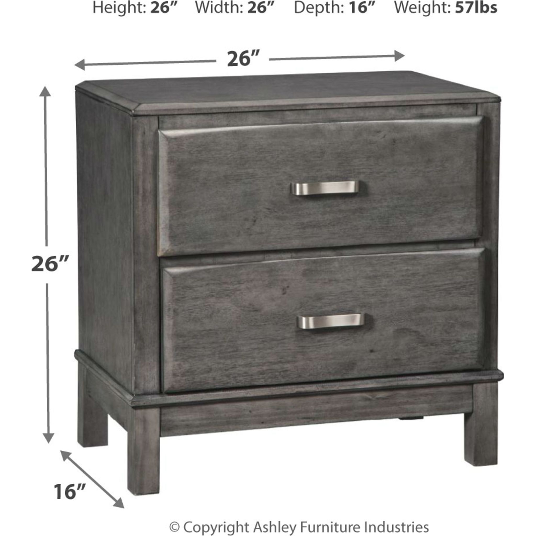 Caitbrook Two Drawer Nightstand - Gallery Image 3