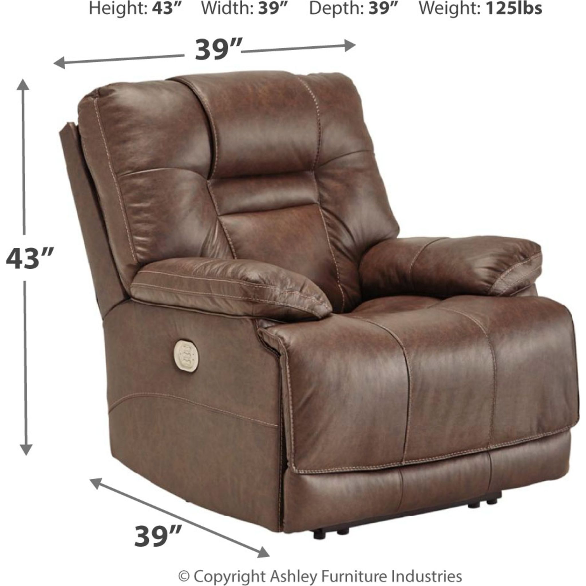 Wurstrow Power Recliner with Adjustable Headrest - Umber - Gallery Image 2