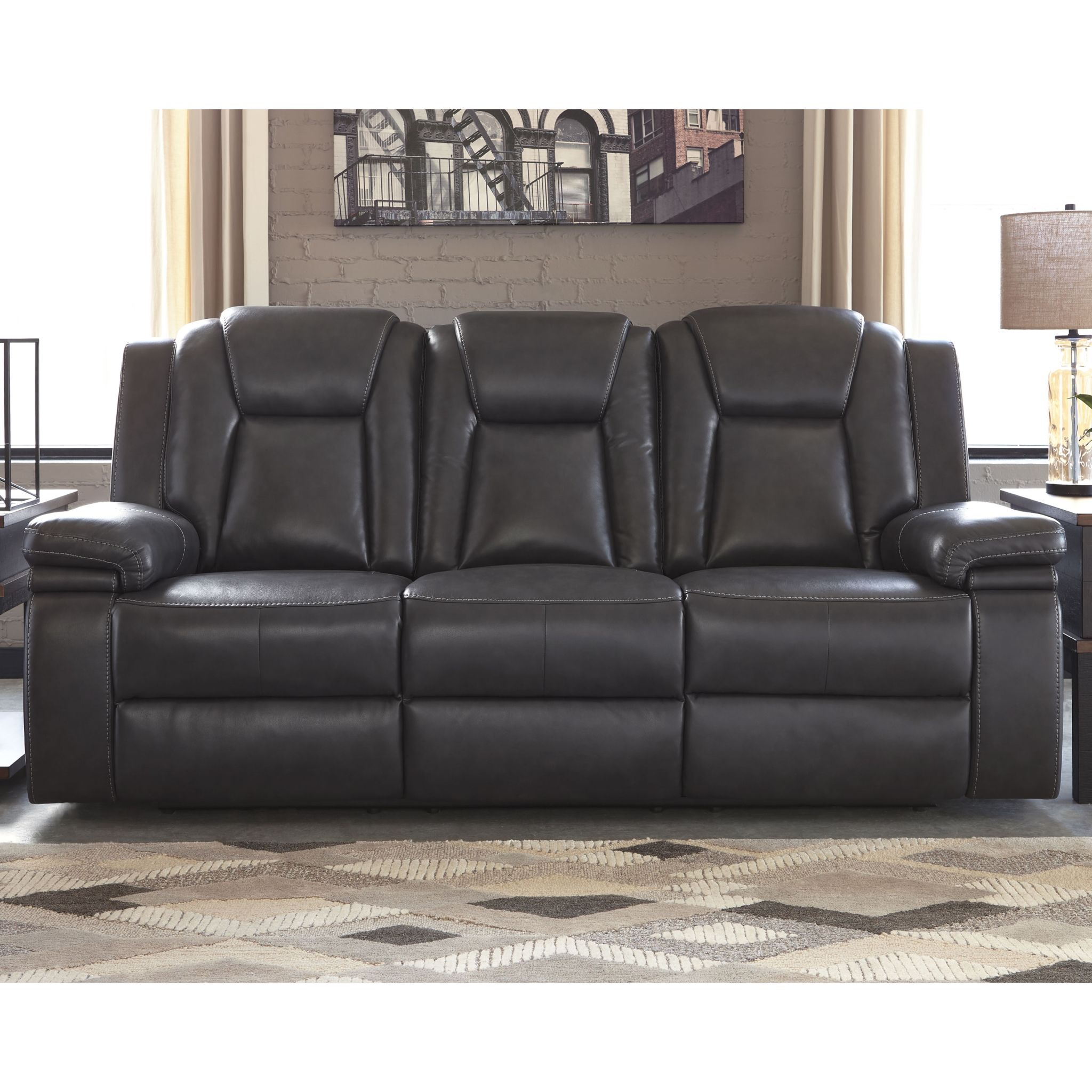 Garristown- EXCLUSIVE Power Reclining Sofa with Adjustable Headrest - Gallery Image 2