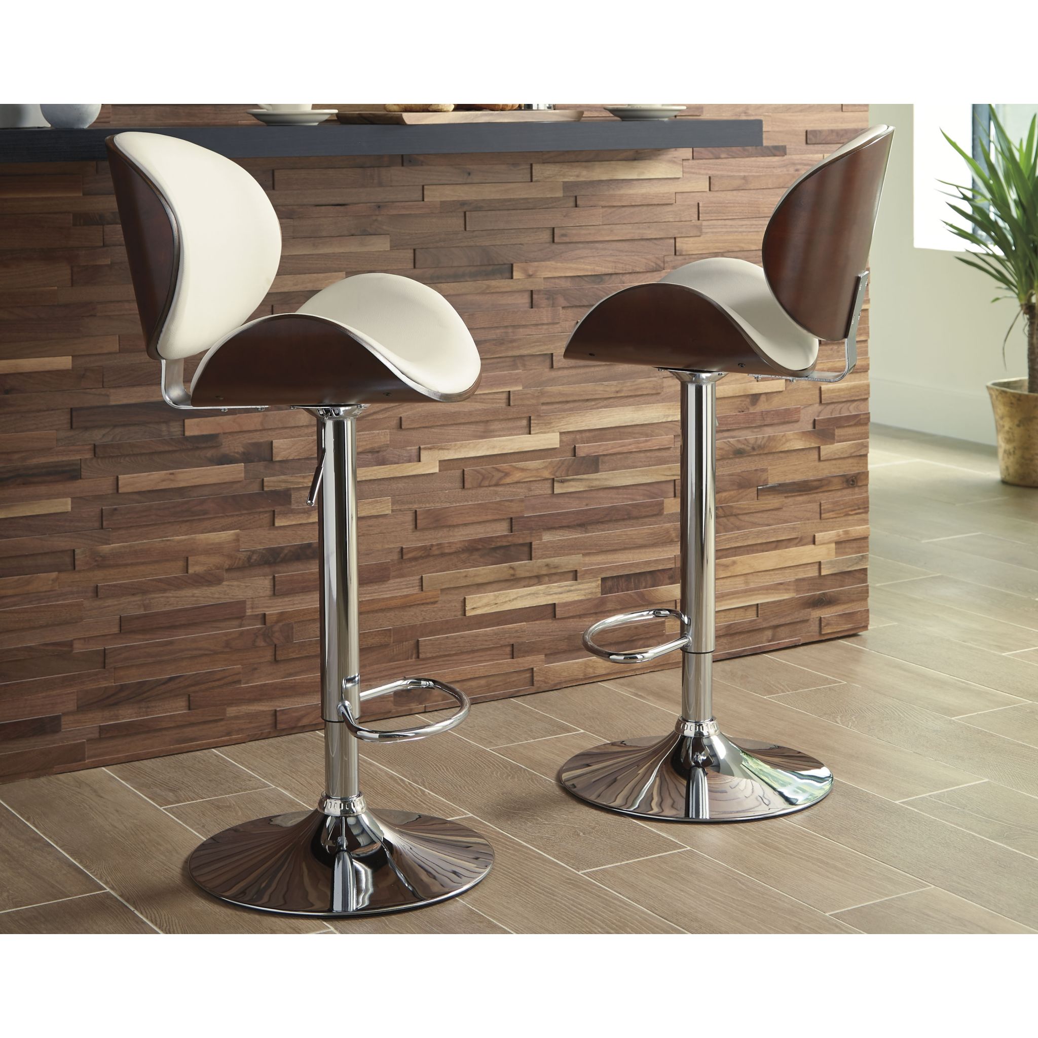 Bellatier Adjustable Height Stool - Bone - Gallery Image 1