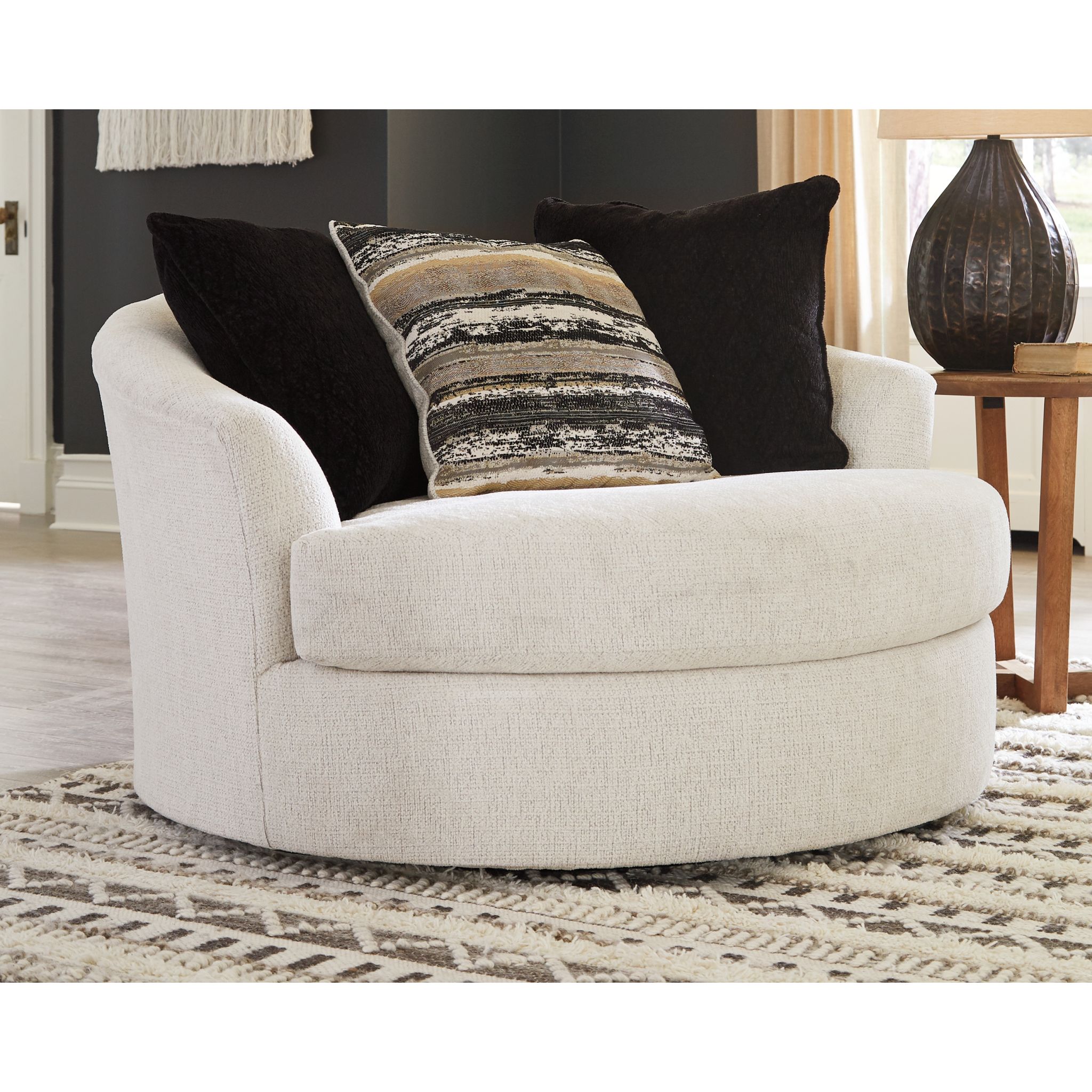 Cambri-Exclusive Oversize Swivel Accent Chair - Gallery Image 1