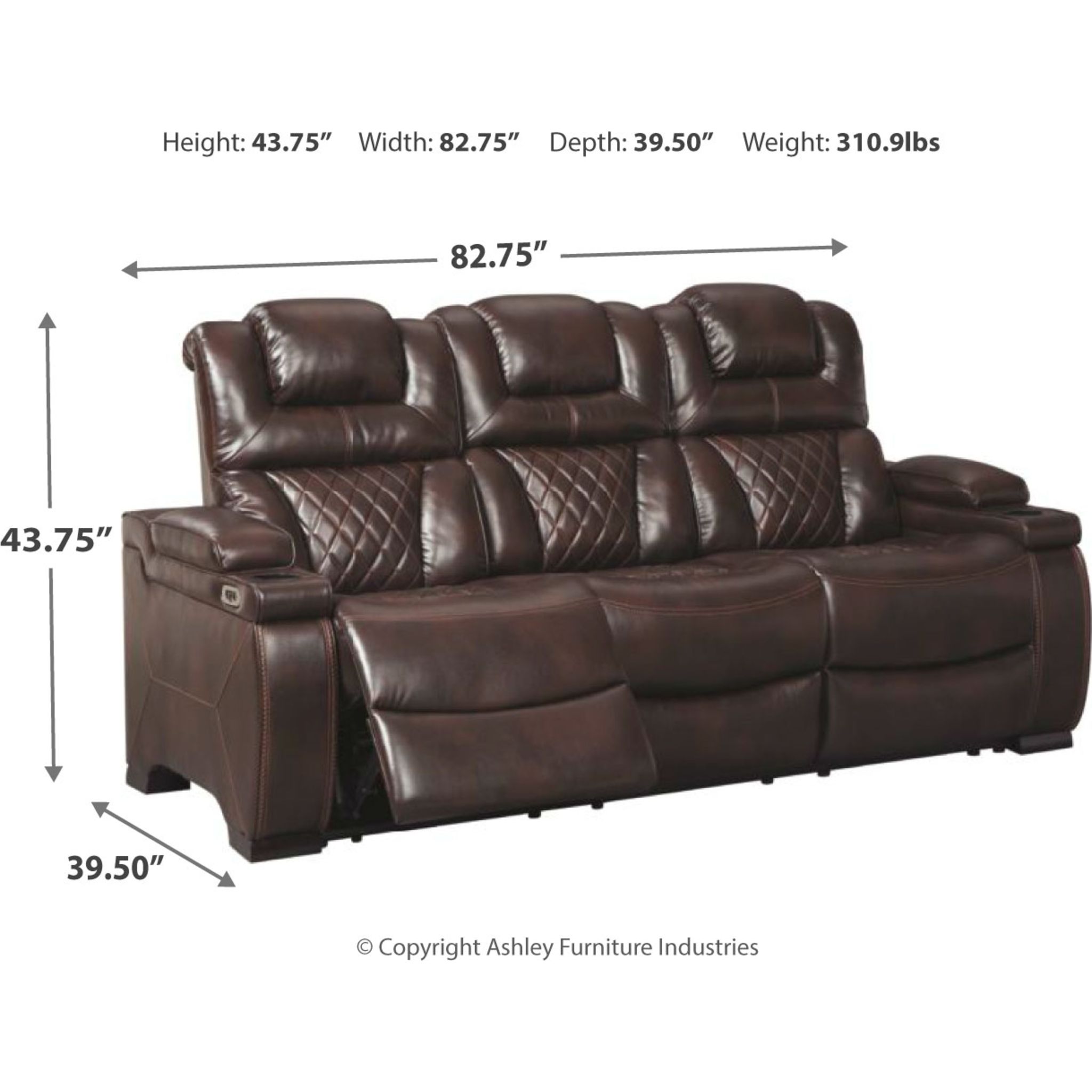 Warnerton Power Reclining Sofa with Adjustable Headrest - Gallery Image 5