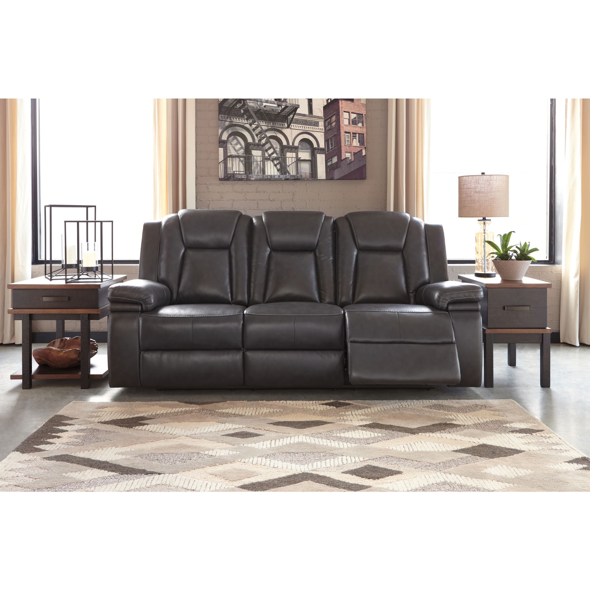 Garristown- EXCLUSIVE Power Reclining Sofa with Adjustable Headrest - Gallery Image 5