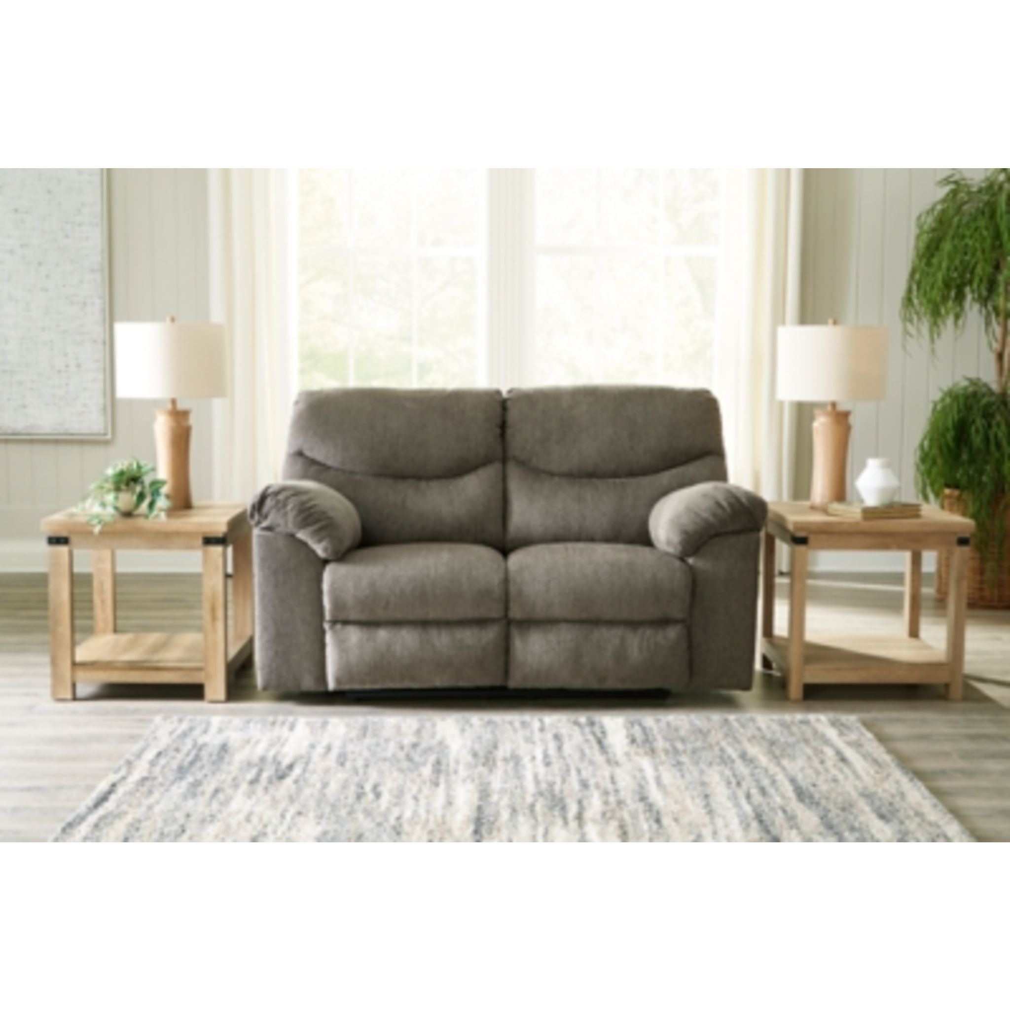 Alphons Reclining Loveseat - Putty - Gallery Image 1