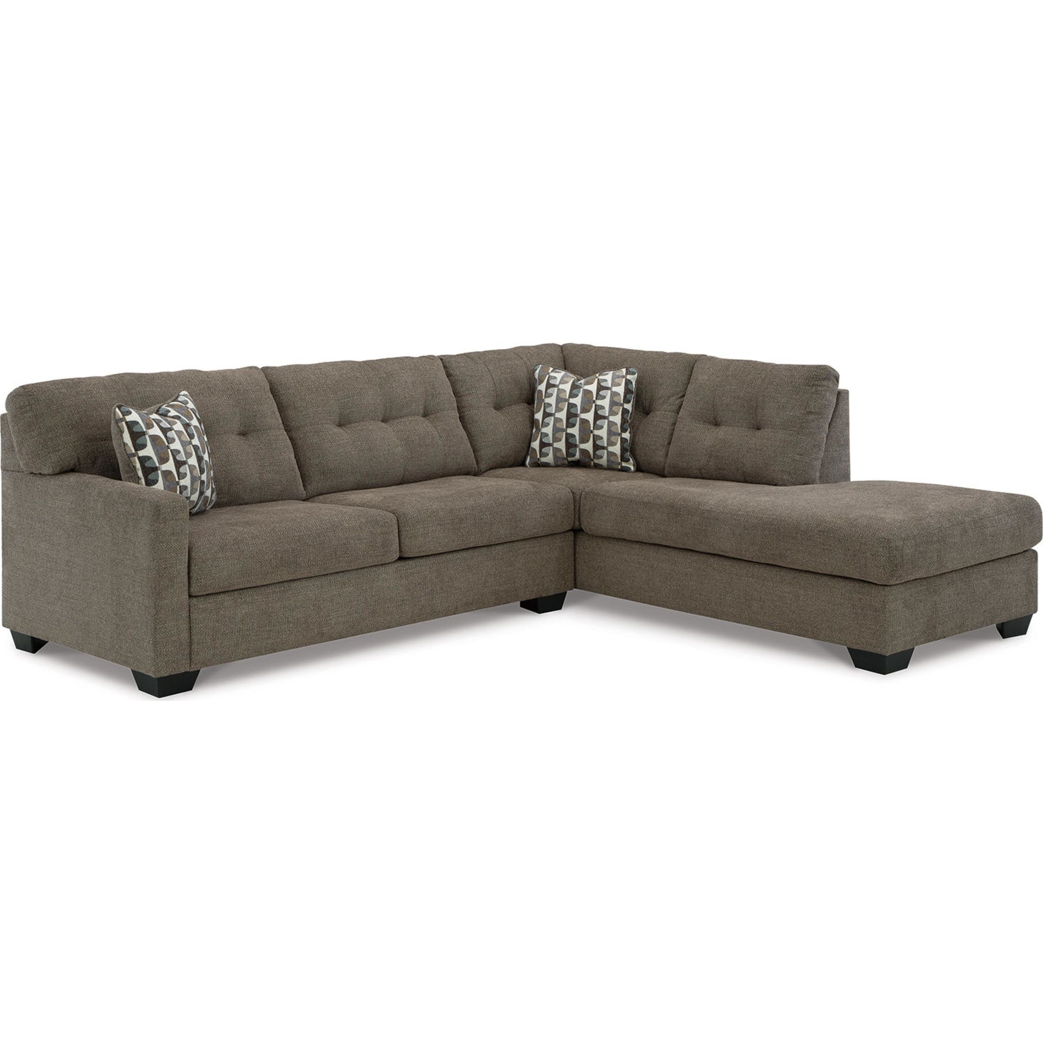 Mahoney 2 Piece Sectional with Chaise - Pebble/Right Facing - Gallery Image 8