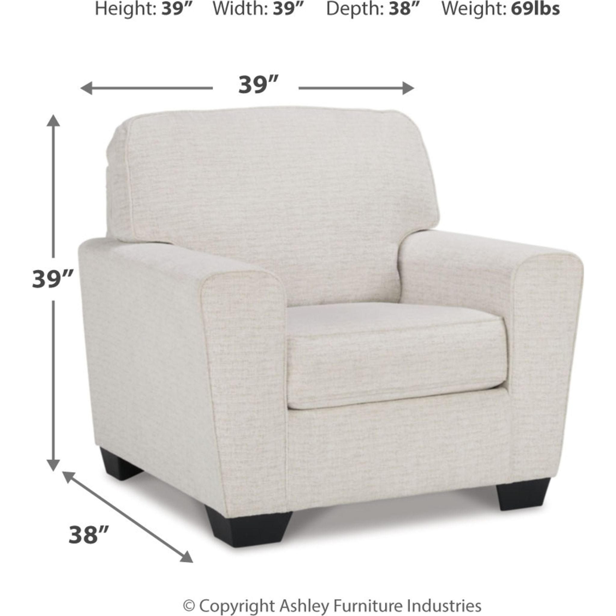 Cashton Chair - Snow - Gallery Image 6