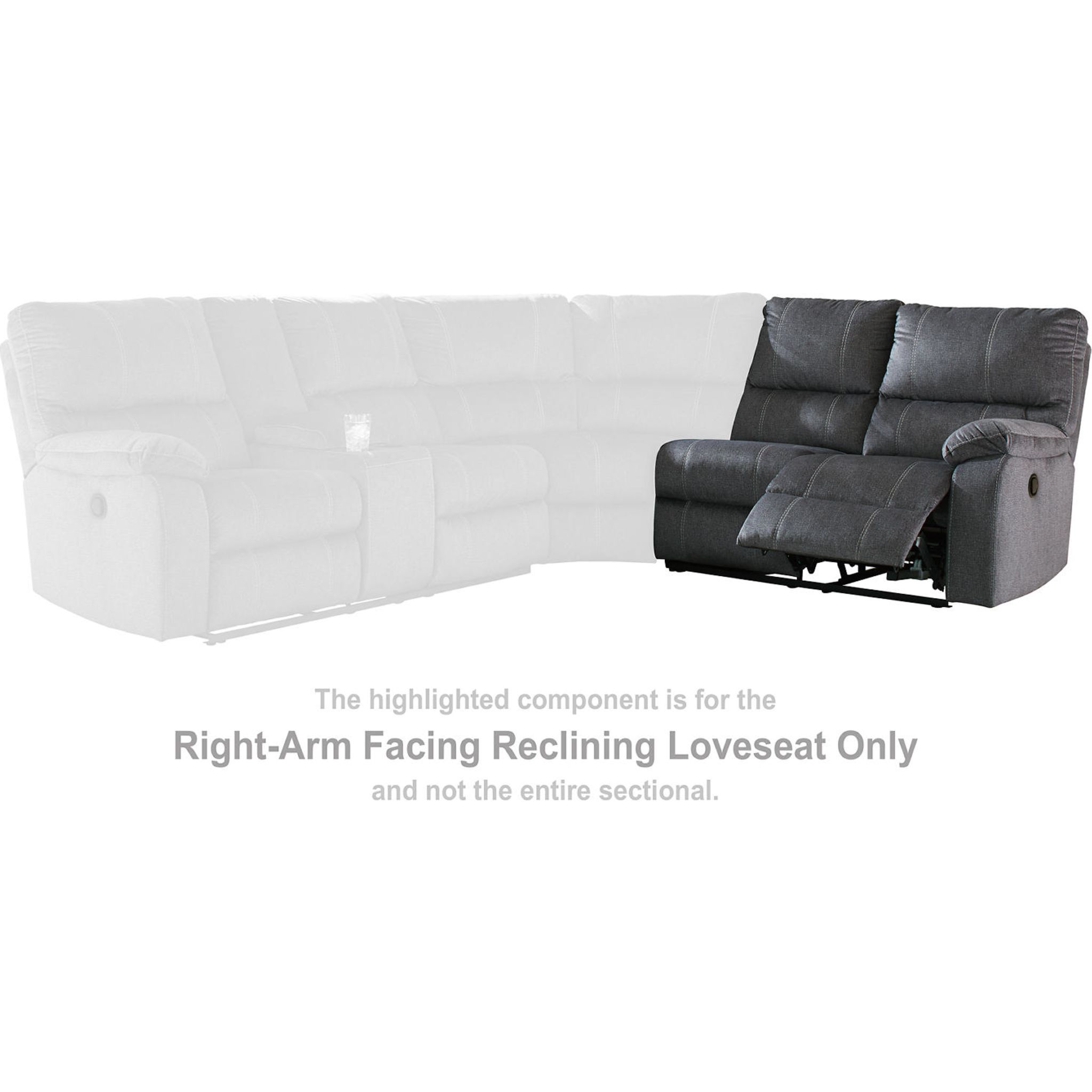 Urbino charcoal reclining sectional best sale