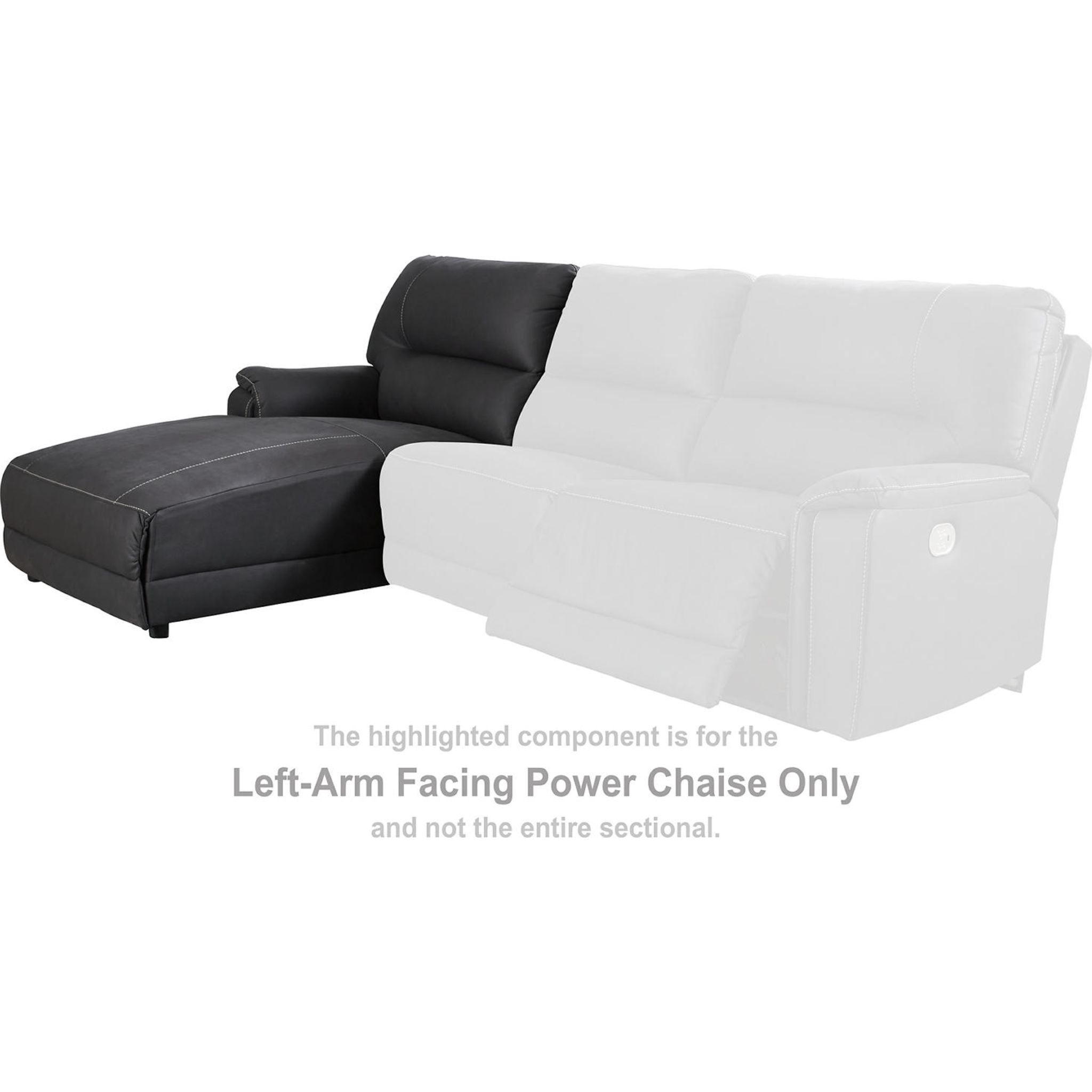 Henefer Power Reclining Sofa Midnight Left Facing Henefer