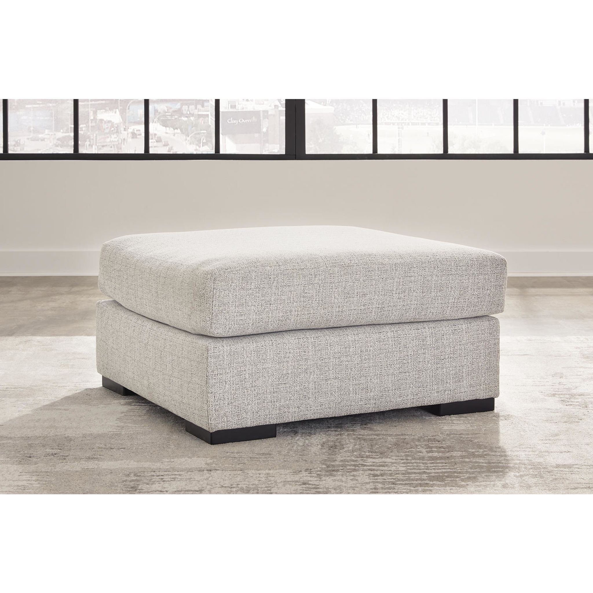Larce-Exclusive Oversized Accent Ottoman - Stone - Gallery Image 3