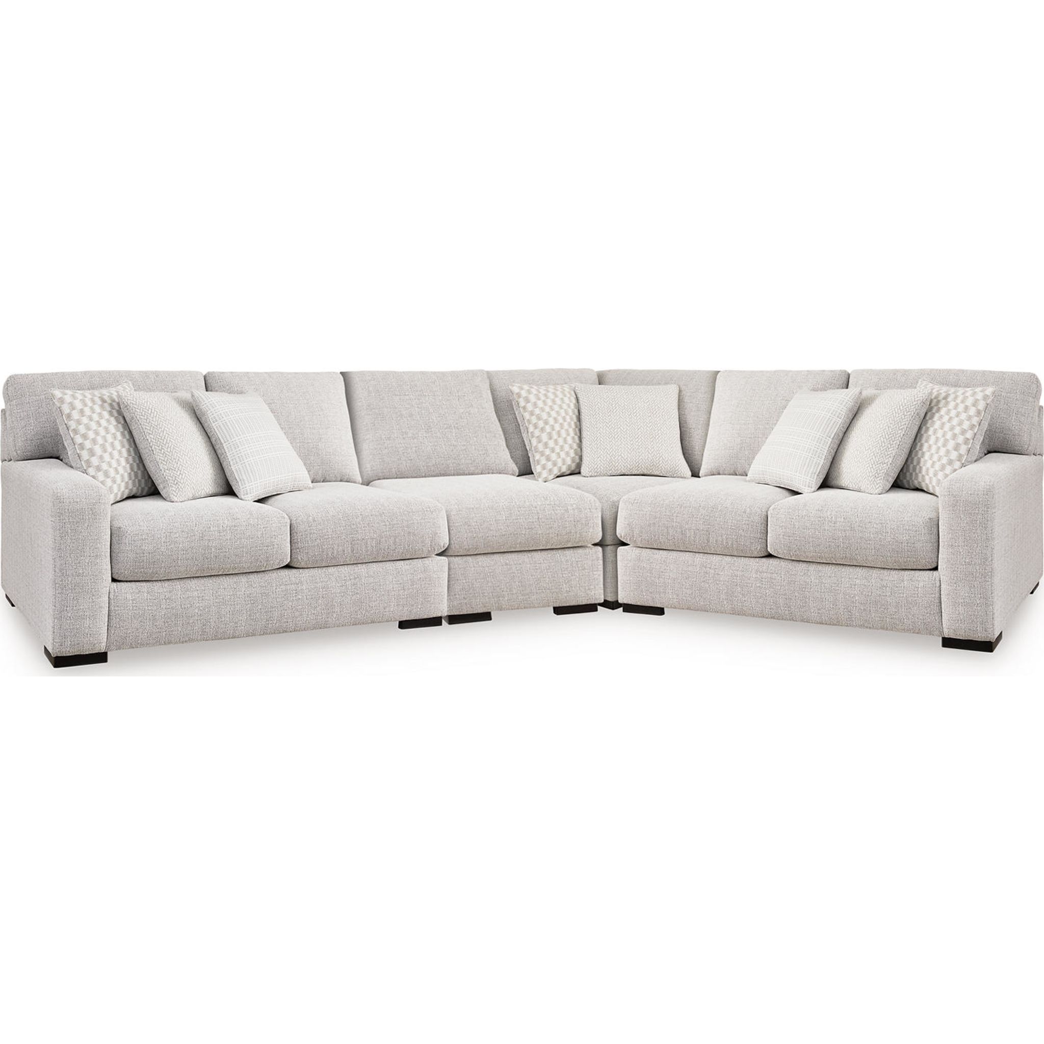 Larce-Exclusive 4 Piece Sectional - Stone/Reversible - Gallery Image 1