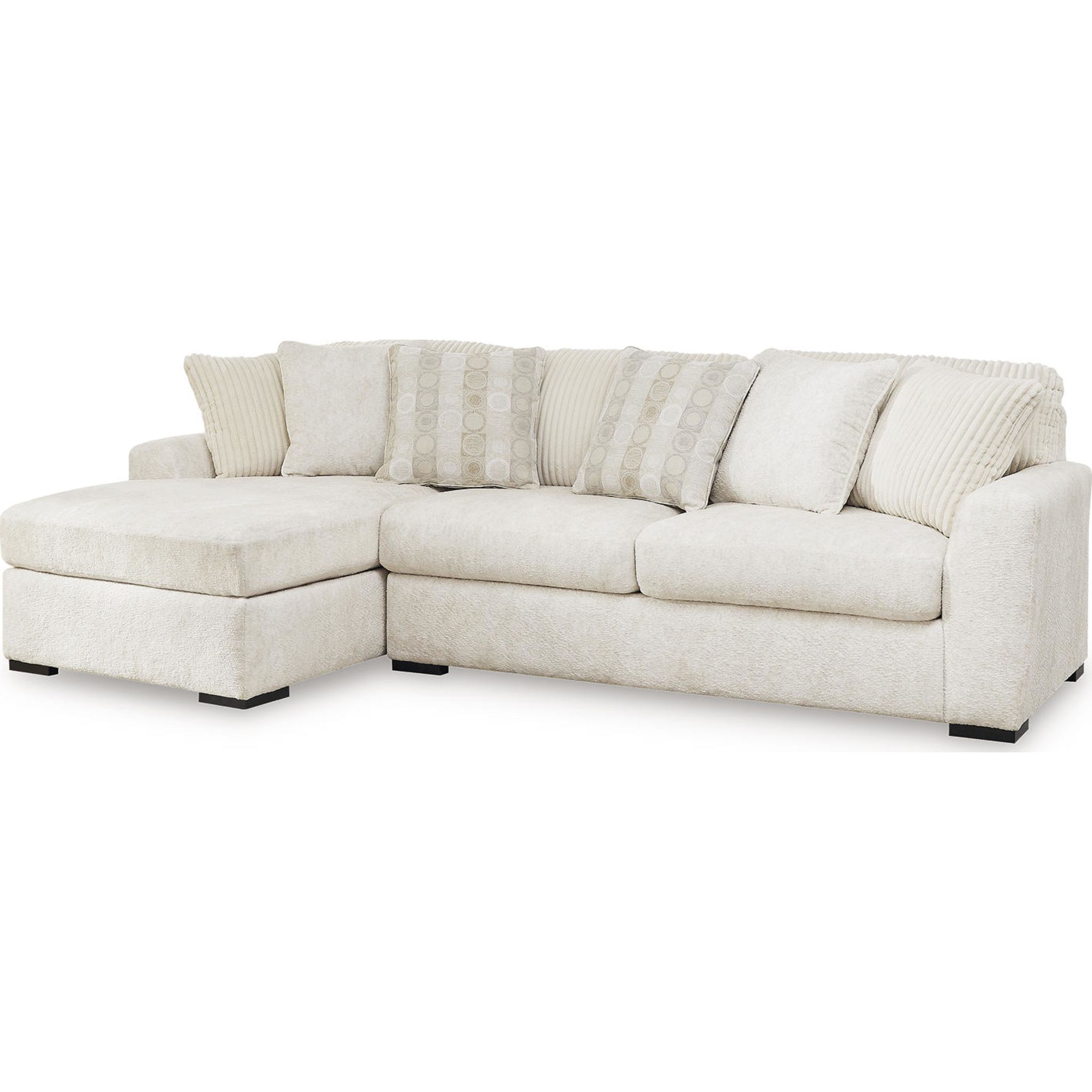 Chessington 2 Piece Sectional with Chaise - Ivory/Left Facing - Gallery Image 1