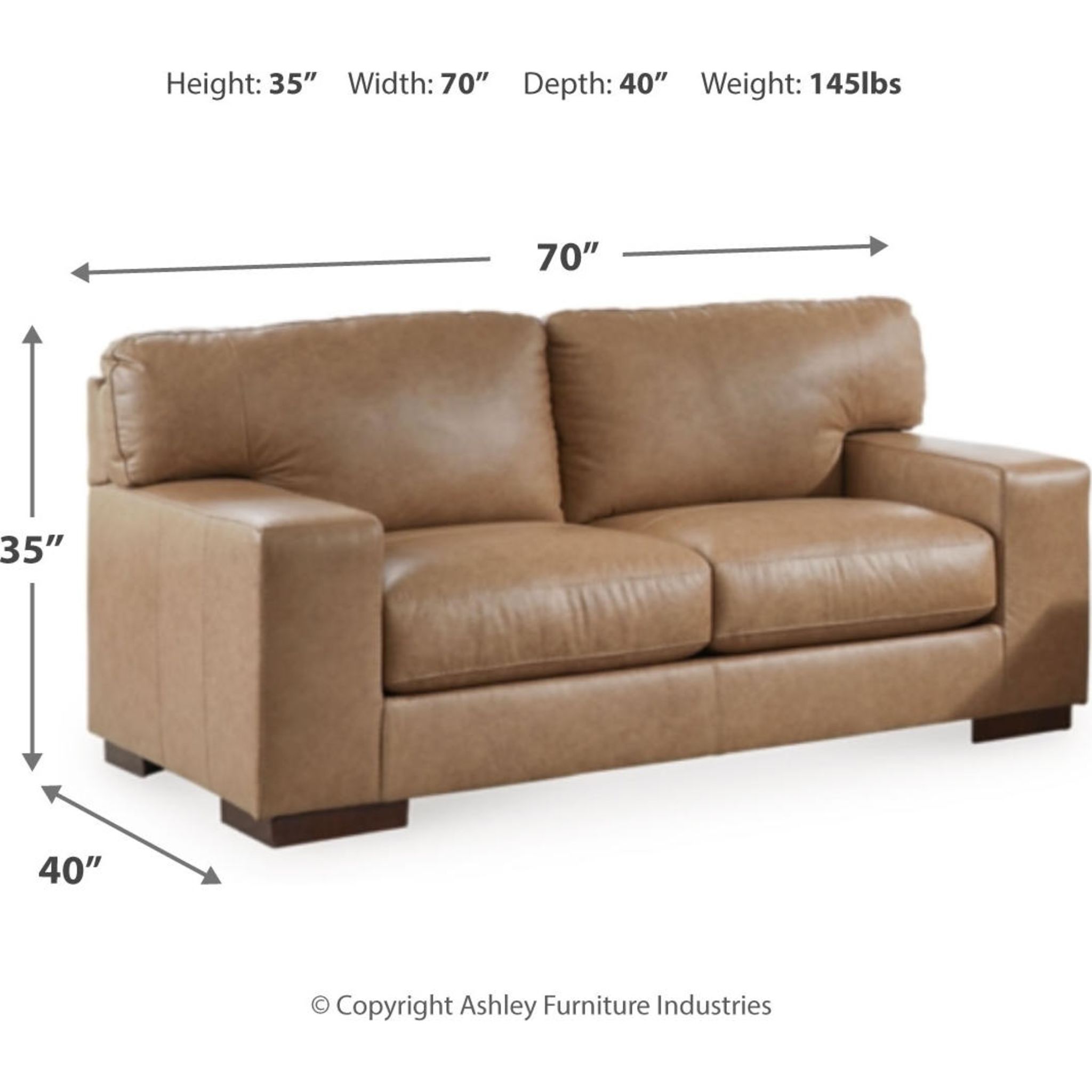 Lombardia-Exclusive Loveseat - Tumbleweed - Gallery Image 4