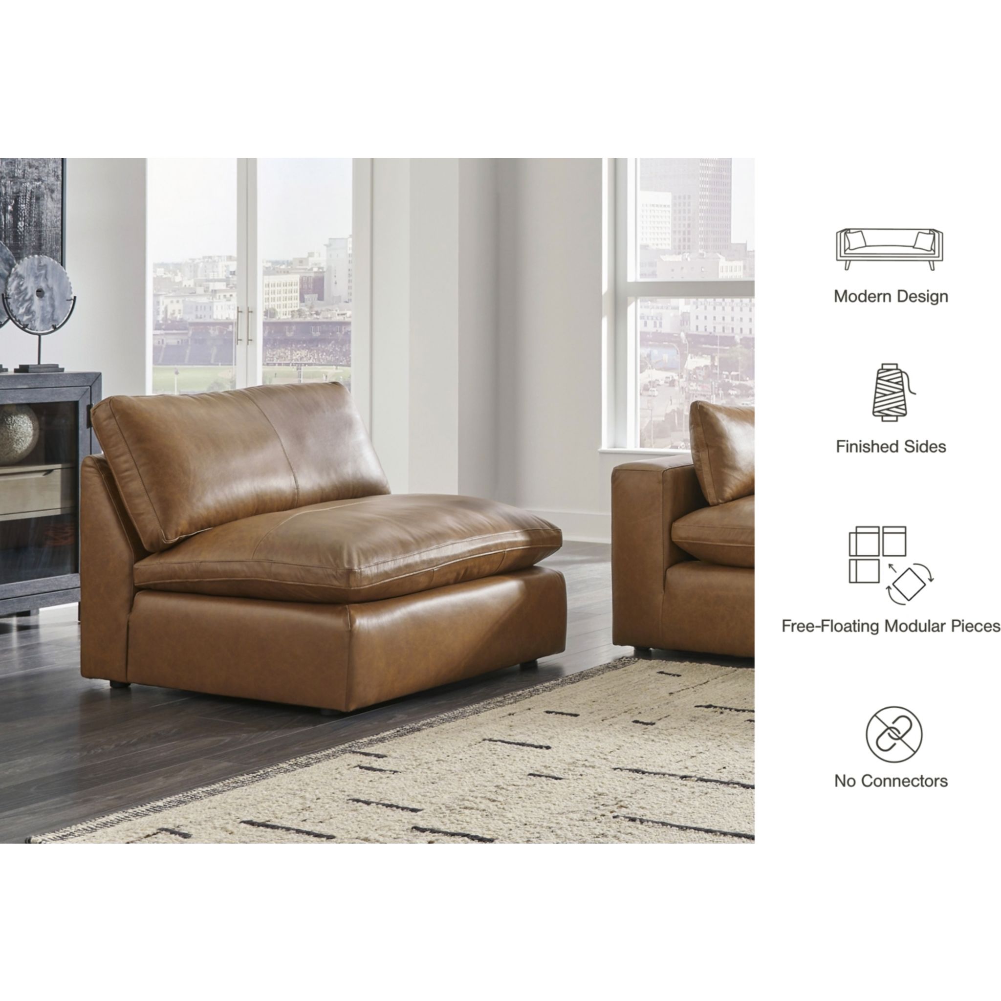 Tanavi-Exclusive 3 Piece Modular Sectional - Linen - Gallery Image 11