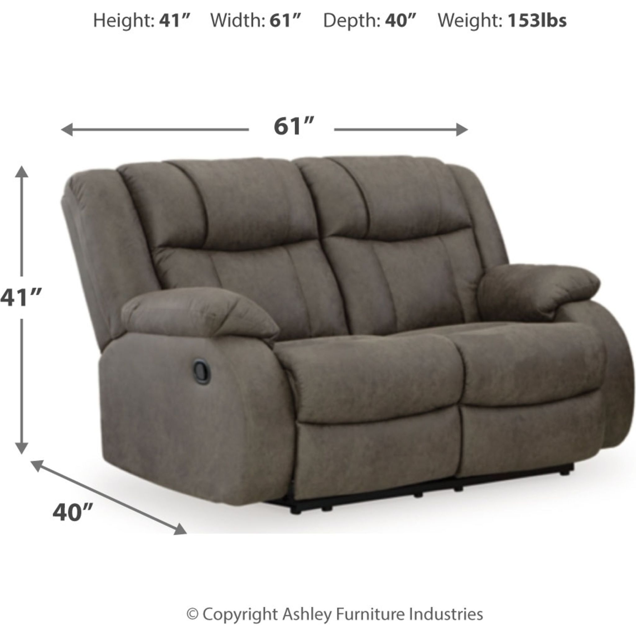 First Base Reclining Loveseat - Gallery Image 6
