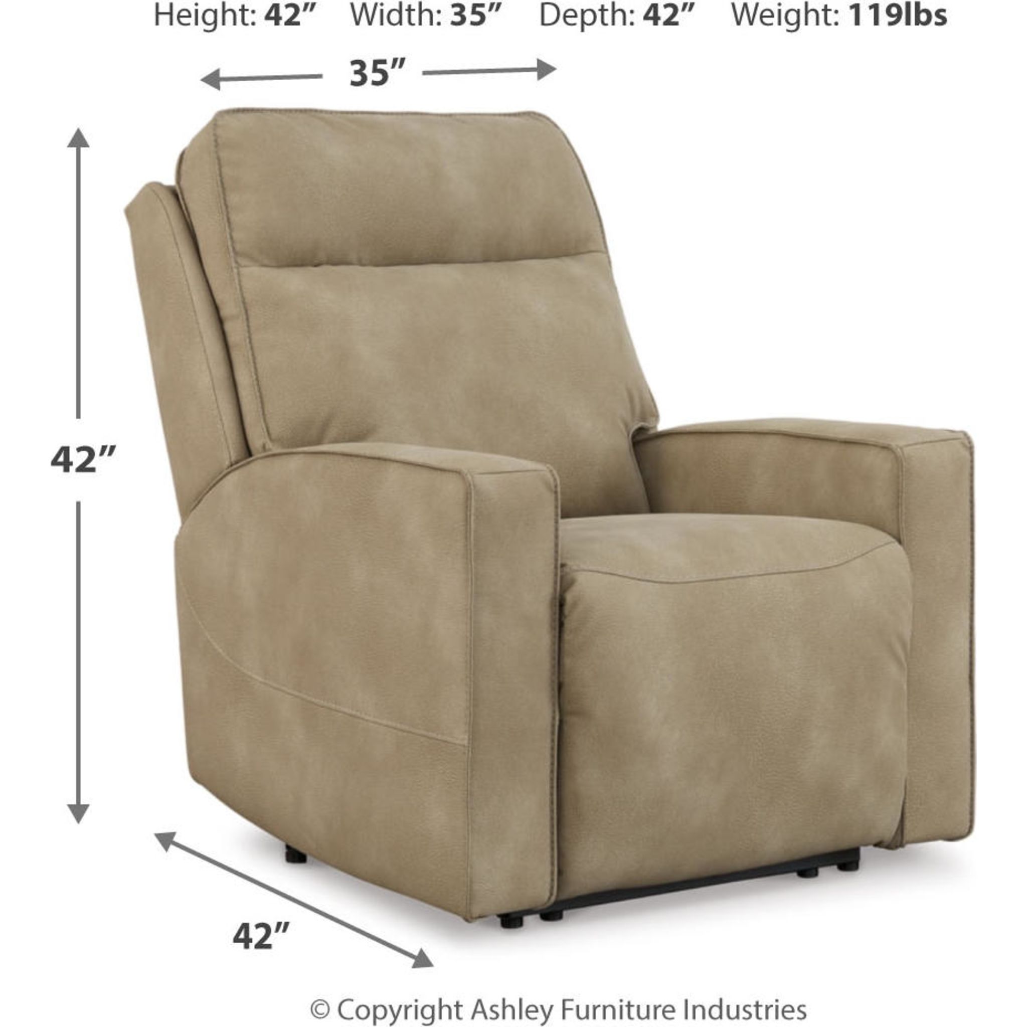 Next-Gen Durapella Power Recliner - Sand - Gallery Image 2