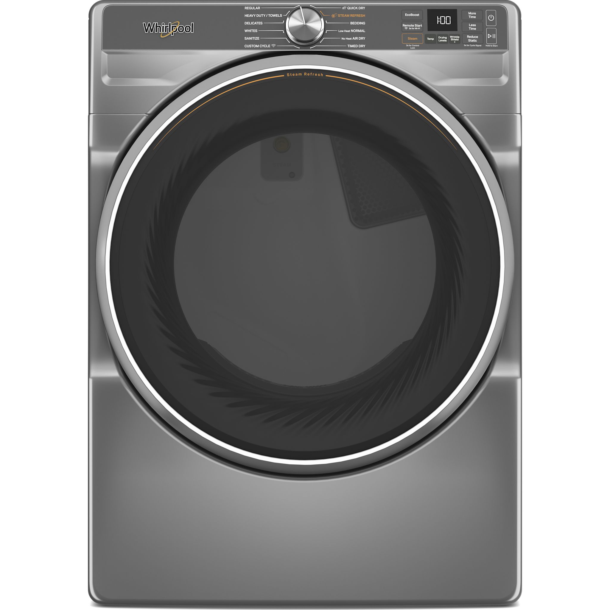 Whirlpool Front Load Pair (WFW6720RR- YWED6720RR) - Radiant Silver Whirlpool Front Load Pair (WFW6720RR- YWED6720RR) - Radiant Silver