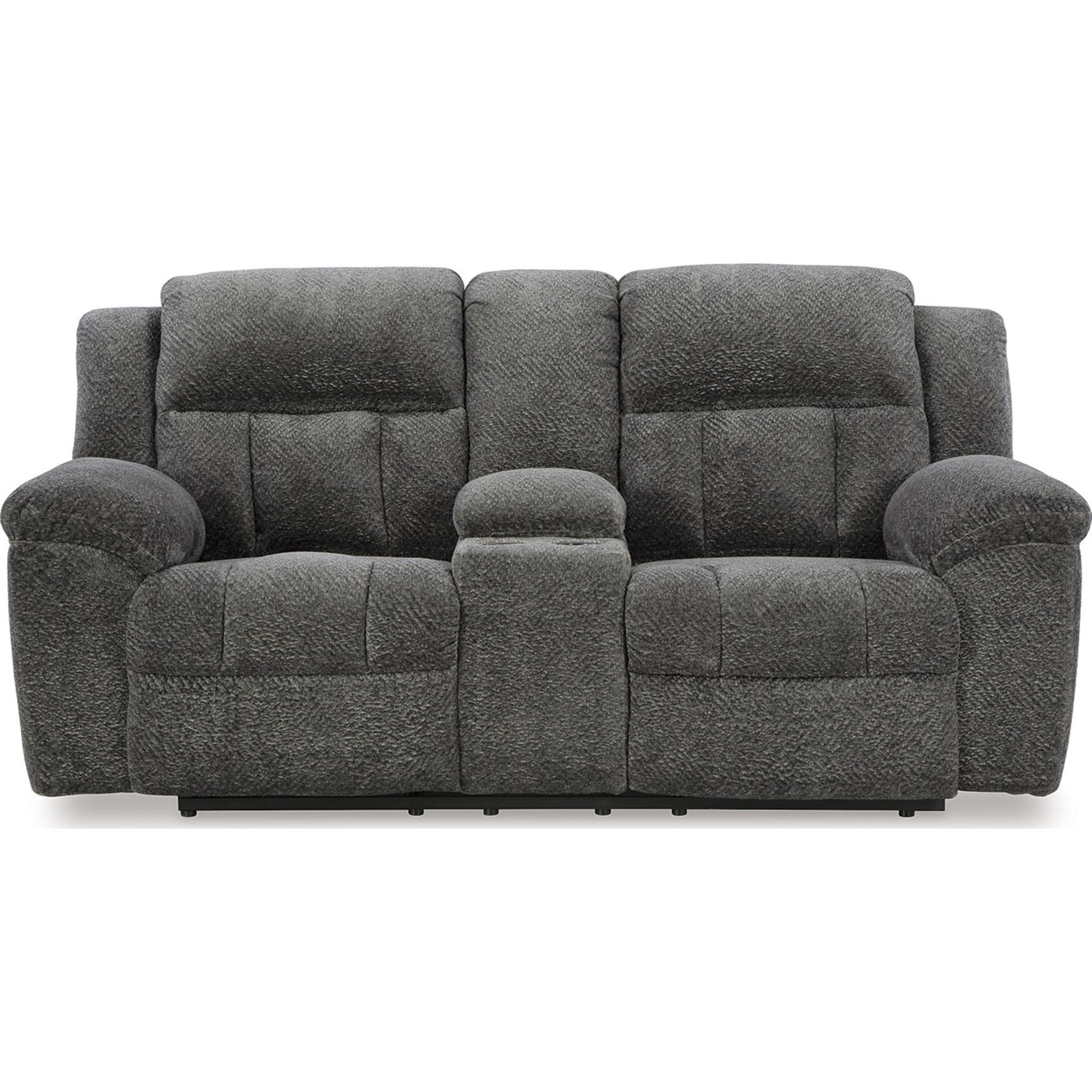 Frohn Reclining Loveseat with Console - Graphite - Gallery Image 2