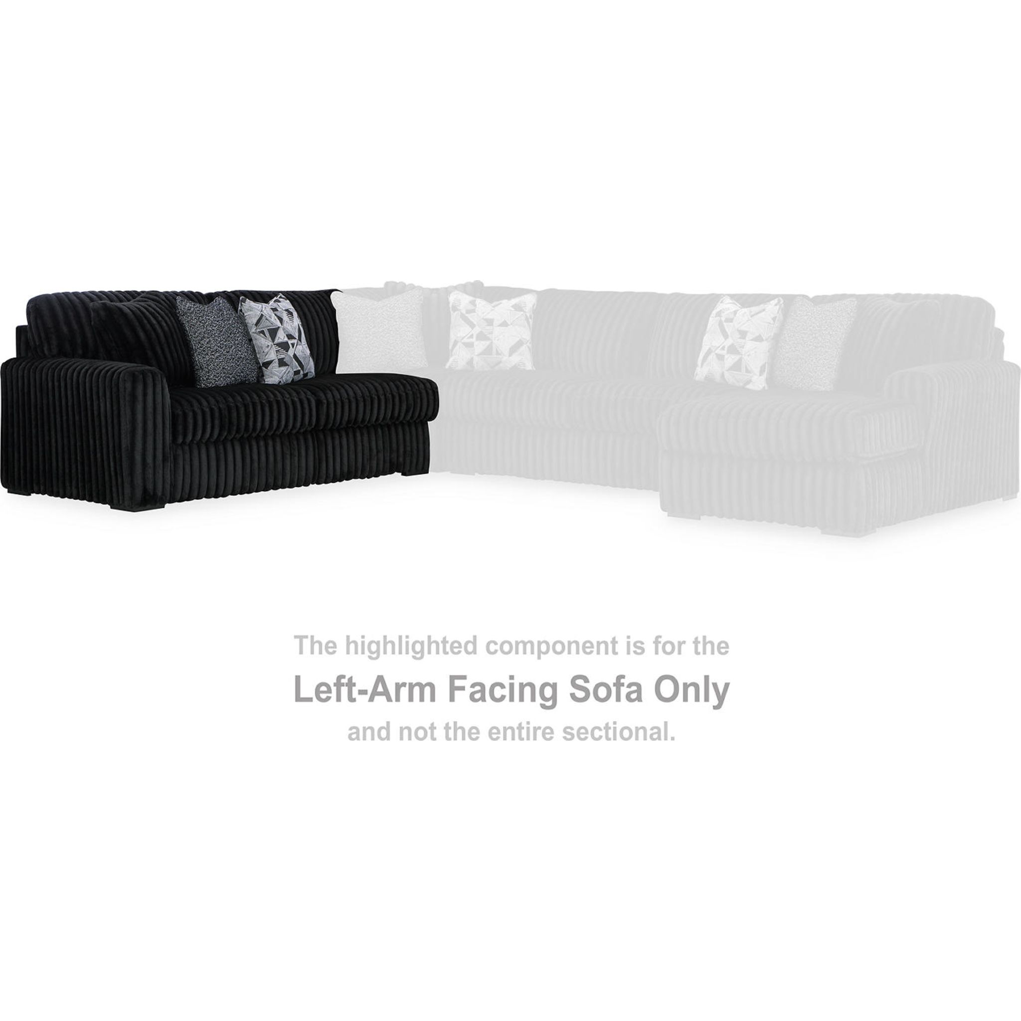 Midnight-Madness 2 Piece Sectional with Chaise - Onyx - Right