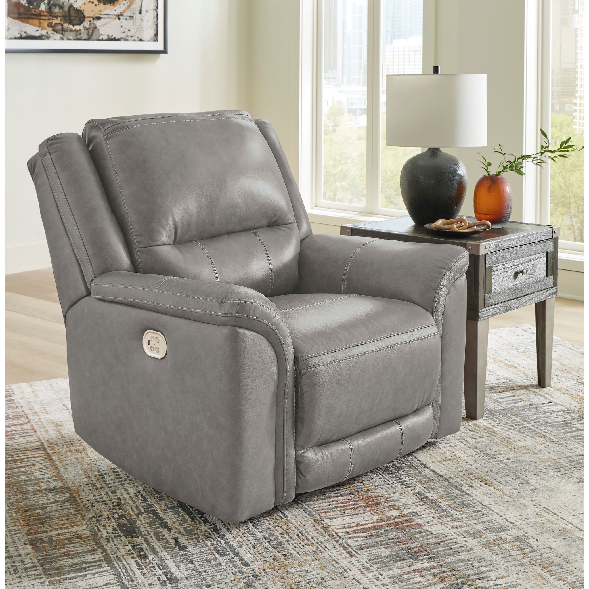 Trasimeno Power Recliner - Grey - Gallery Image 3