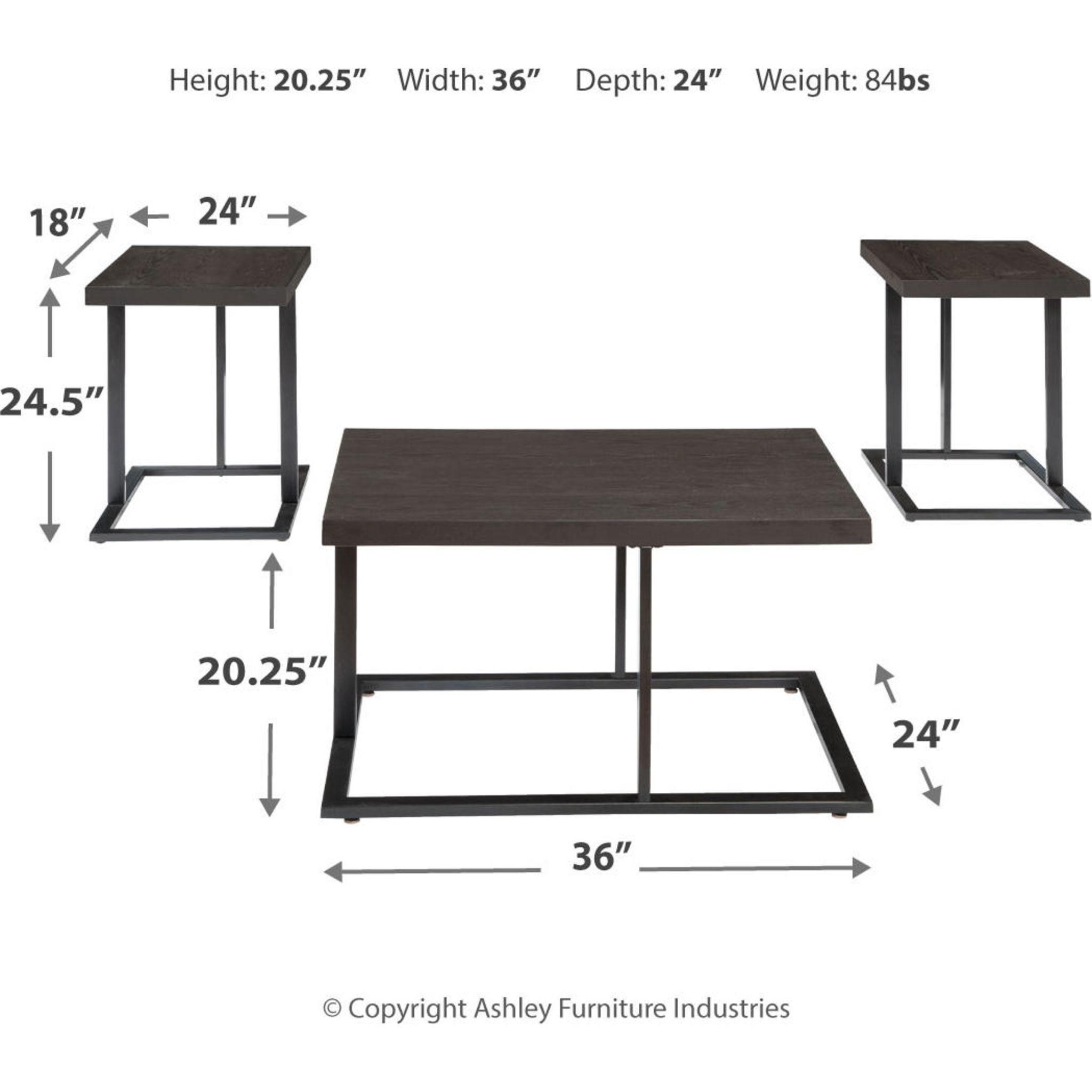 Airdon Occasional Table Set (set of 3) - Gallery Image 3
