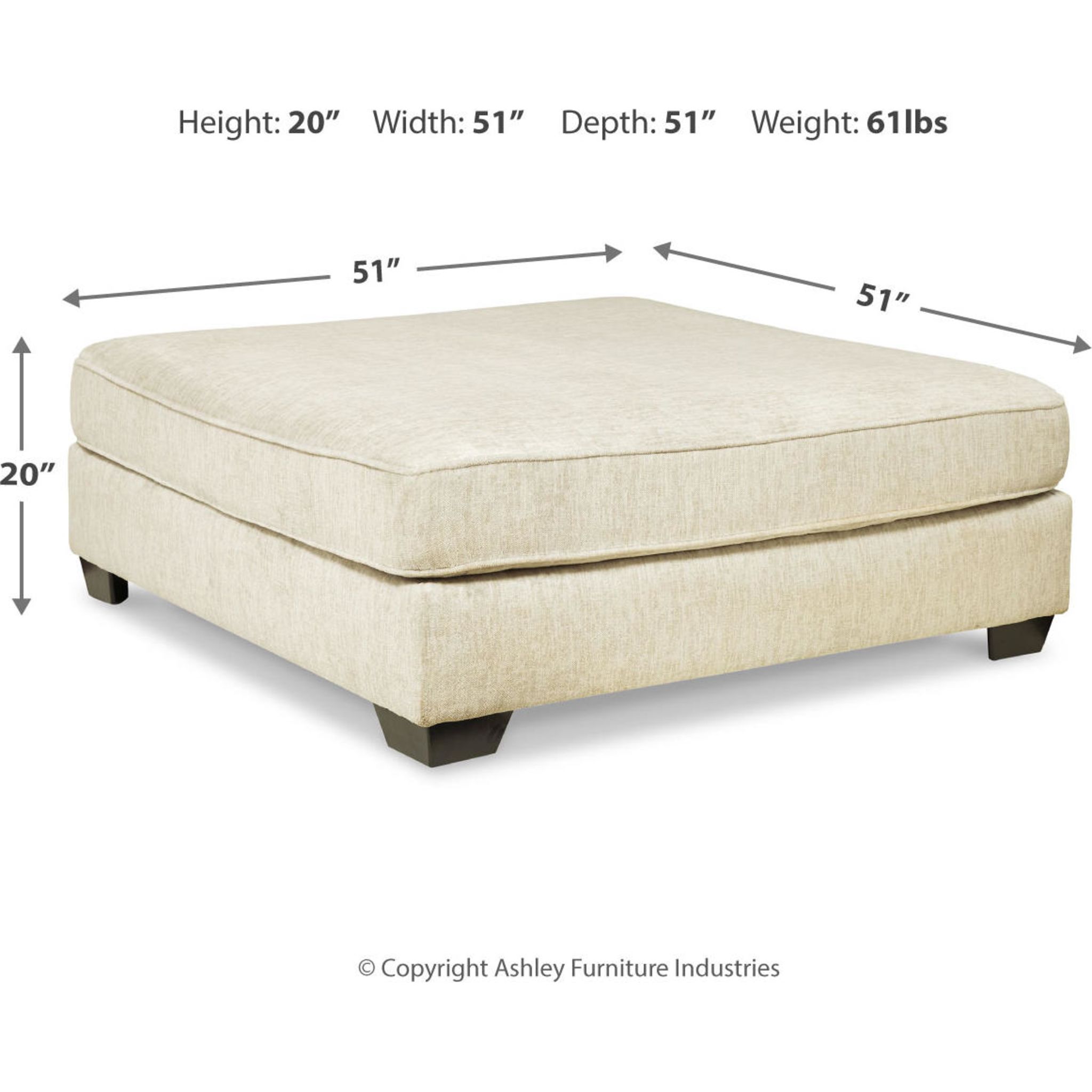 Rawcliffe Oversized Accent Ottoman - Gallery Image 4