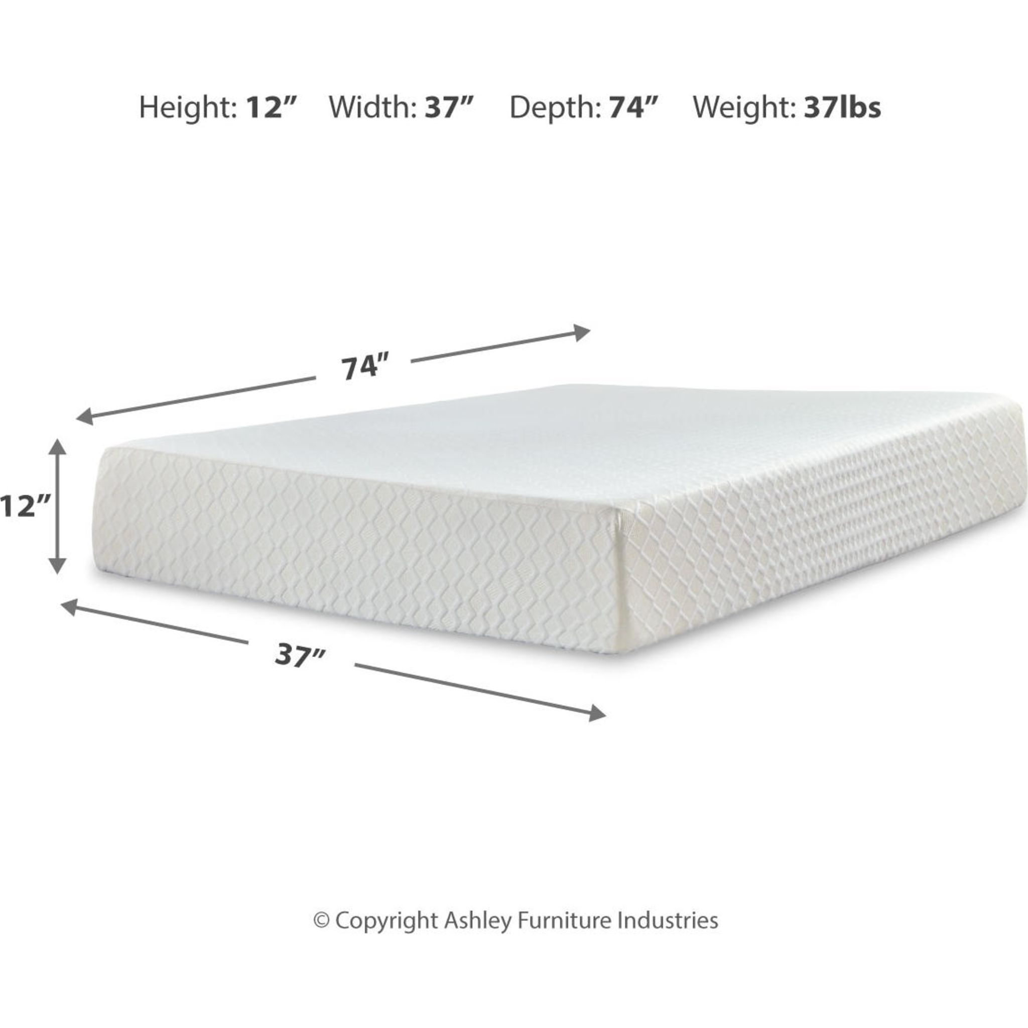 Ashley Sleep Chime 12 inch Memory Foam Mattress In A Box - King - Gallery Image 3