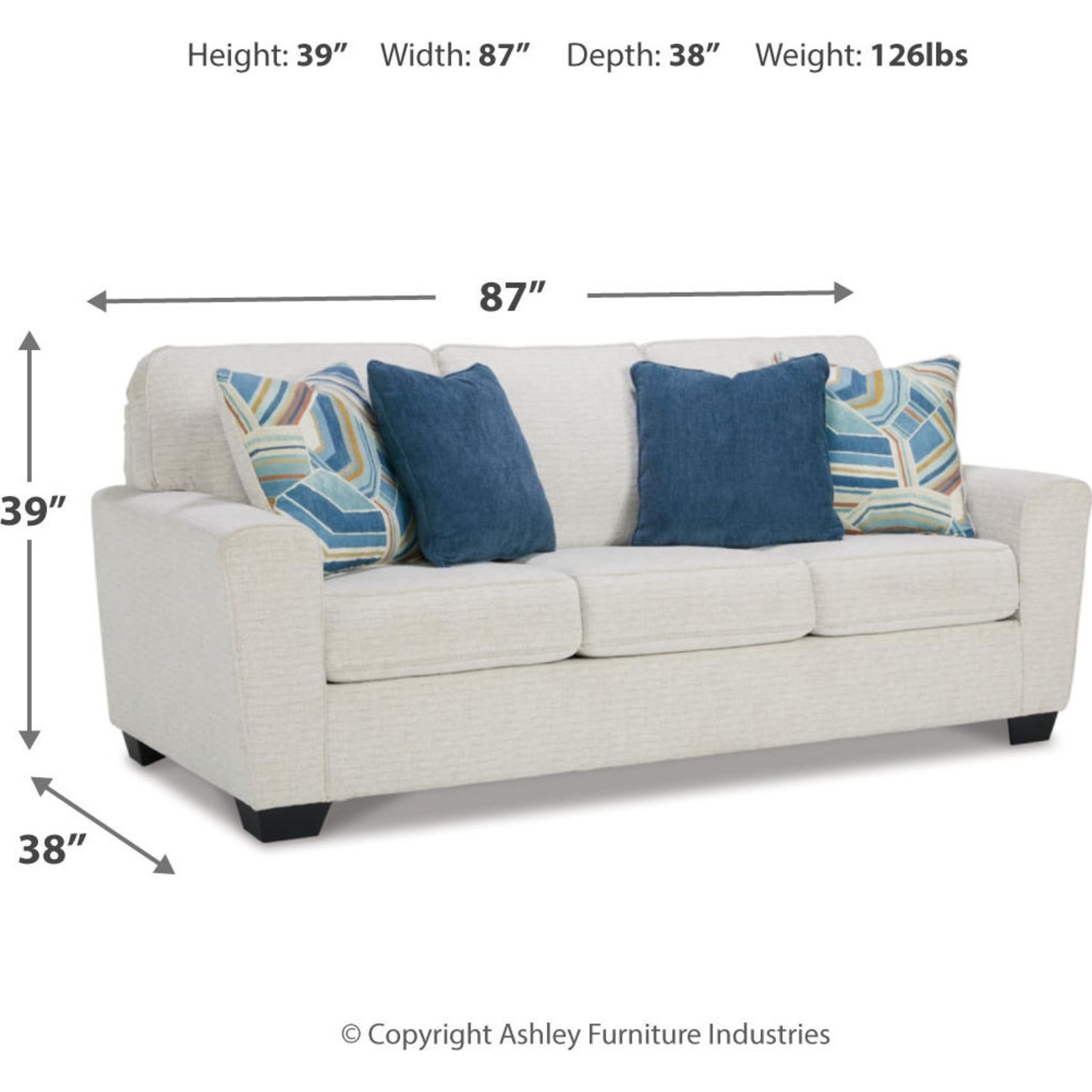 Cashton Sofa - Ice - Gallery Image 7
