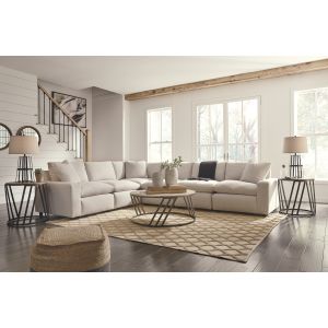 Savesto 6 Piece Modular Sectional Ivory Left Facing Savesto